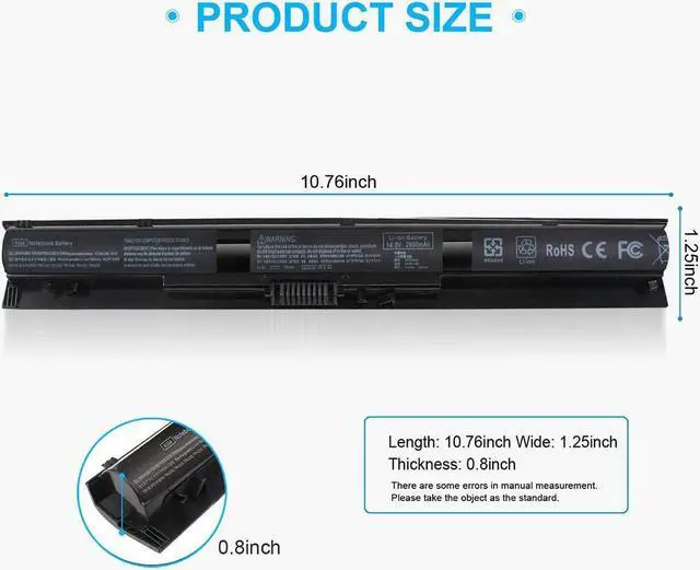 Alt view image 2 of 7 - 800049-001 KI04 Notebook Battery for HP Pavilion 15-ab 15-an 17-g 15t-ab100 17t-g100 17t-s100 cto Series 15-ab143cl 15-ab223cl 15-ab153nr 15-an044nr 14-ab166us 17-ab220nr 17-g133cl 800009-421 TPN-Q158