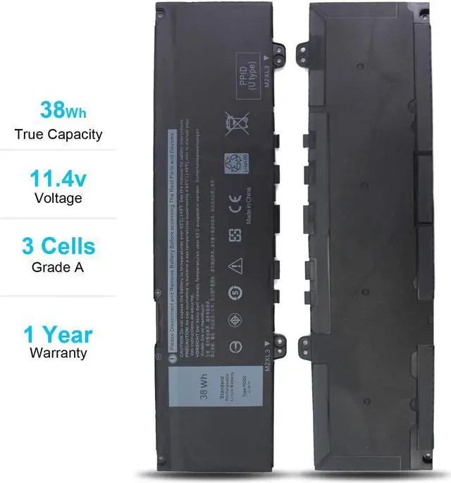 Alt view image 5 of 7 - 38Wh F62G0 Laptop Battery Replacement for Dell Inspiron 13 7000 7373 7386 2 in 1 7370 7380 5370 P91G P83G P87G P91G001 P83G001 P83G002 P87G001 F62GO RPJC3 39DY5 039DY5 0RPJC3 Vostro 5370 11.4V 3-Cell