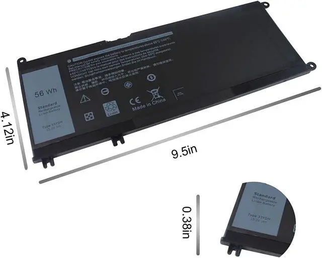 Alt view image 2 of 6 - 56WH 33YDH Laptop Battery for Dell Inspiron 17 7000 7778 7779 7786 7773 15 7577 G3 3579 3779 G5 5587 G7 7588 Latitude 13 3380 14 3490 15 3590 3580 PVHT1 P30E 81PF3 081PF3 - 12 Months Warranty