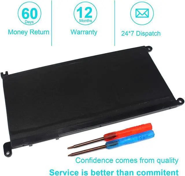 Alt view image 3 of 7 - WDX0R Laptop Battery for dell Inspiron 15 7579 7569 5578 5565 5567 5568 5570 5775 5579 7560 7570 13 5378 5368 7375 7368 7378 17 5765 5767 5770 Series P69G001 P58F P58F001 P75F P66F P69G 3CRH3