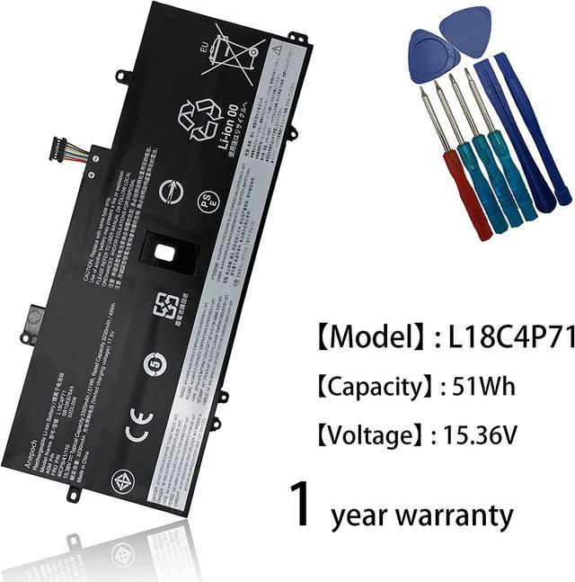 L18C4P71 02DL006 Laptop Battery Replacement for Lenovo ThinkPad X1