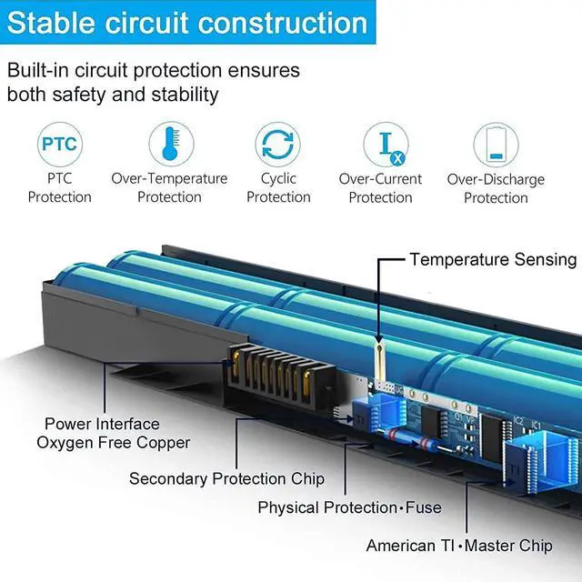 Alt view image 2 of 7 - New J1KND Replacement Battery for Dell Inspiron 13R /N3010 14R /N4010 14R /N4110 / 15R /N5010 17R/ N7010 Fit Model:312-0233 312-1205 383cw 451-11510