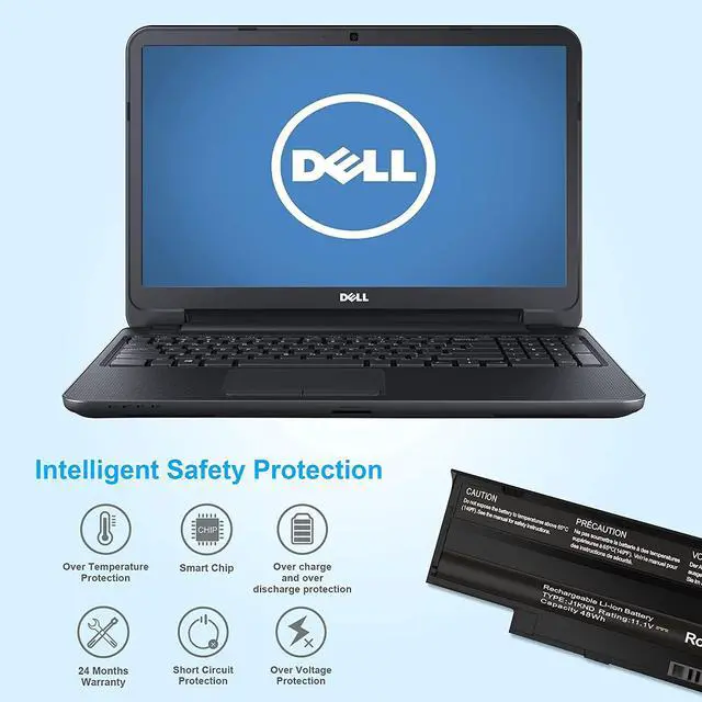 Alt view image 5 of 7 - New J1KND Replacement Battery for Dell Inspiron 13R /N3010 14R /N4010 14R /N4110 / 15R /N5010 17R/ N7010 Fit Model:312-0233 312-1205 383cw 451-11510
