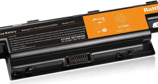 Alt view image 5 of 6 - 58Wh AS10D51 Laptop Battery for Acer/Gateway AS10D31 AS10D3E AS10D41 AS10D56 AS10D61 AS10D71 AS10D75 AS10D81 31CR19/65-2 31CR19/652 AK.006BT.080 BT.00603.111 BT.00603.117 - High Performance 5200mAh