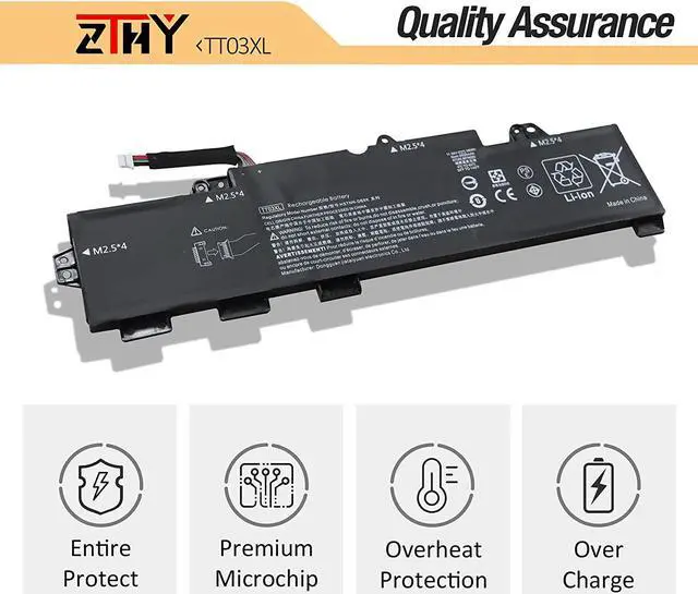 Alt view image 6 of 7 - ZTHY TT03XL 933322-855 932824-421 Laptop Battery Replacement for HP EliteBook 755 G5 /850 G5 /850 G6, ZBook 15U G5 /15U G6 Series 932824-1C1 932824-2C1 HSTNN-LB8H HSTNN-DB8K 11.55V 56Wh 4850mAh