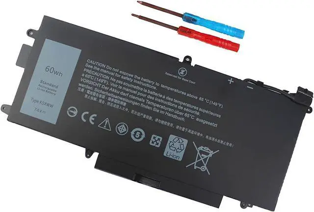 Main image of K5XWW Laptop Battery for Dell Latitude 5289 7389 7390 2-in-1 Series Latitude 12 5000 E5289 L3180 Series P29S001 P29S002 725KY 71TG4 N18GG 6CYH6 J0PGR 7.6V 60WH
