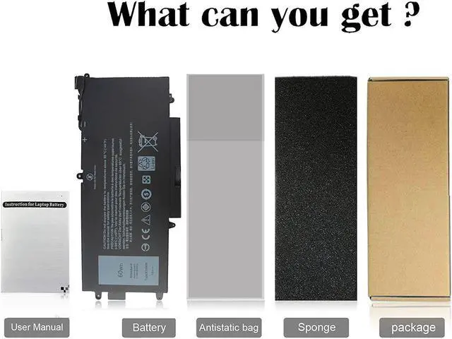 Alt view image 7 of 7 - K5XWW Laptop Battery for Dell Latitude 5289 7389 7390 2-in-1 Series Latitude 12 5000 E5289 L3180 Series P29S001 P29S002 725KY 71TG4 N18GG 6CYH6 J0PGR 7.6V 60WH