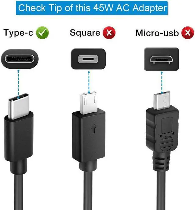 Alt view image 4 of 7 - USB-C Laptop Charger for Lenovo Yoga C940 C740 S730 720 730 720-13IKB 730-13ikb 730S 910 920 920-13ikb 13 Chromebook C330 S330 N23 ThinkPad X1 Carbon T470s T480 T480s T580 T580s X390 P52S 4x20m26268