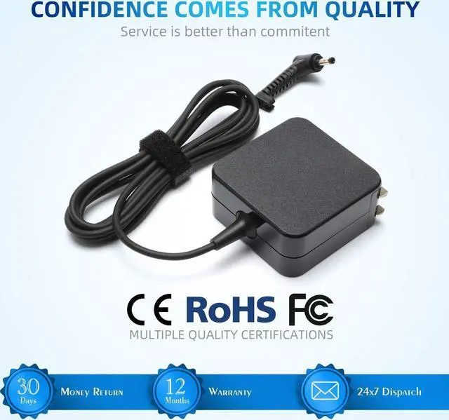 Alt view image 6 of 6 - 45W 20V 2.25A AC ADL45WCC Adapter Charger for Lenovo IdeaPad 510-15ISK 510-15IKB 110-14IBR 110-15ISK 110-15ACL Ideapad 110 510 710S Flex 4 5 Yoga 110-15ISK PA-1450-55LL Power Supply Cord