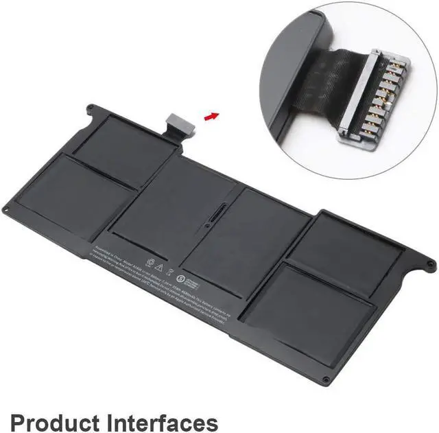 Alt view image 4 of 6 - A1495 A1406 New Laptop Battery Replacement for MacBook Air 11 Inch A1465 A1370 (Mid 2011 2012 2013 Early 2014 2015 Version); MC968 MD223 MD711 020-7376-A 020-7377-A