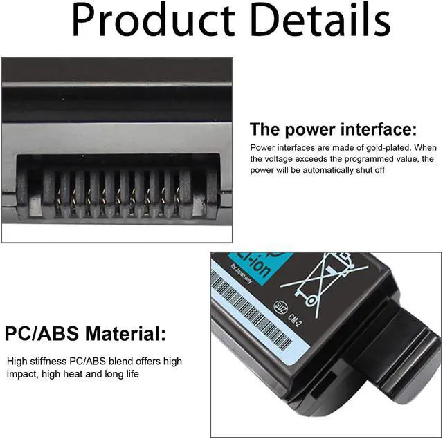Alt view image 4 of 7 - 12 Cell PA3819U-1BRS PA3817U-1BRS Laptop Battery for Toshiba Satellite A665 C655 L675 M645 L655 C655D P755-S5390 P755-S5269 A665-S6050 A665-S6086 L755-S5167 L755-S5151 L755-S5170-12 Month Warranty