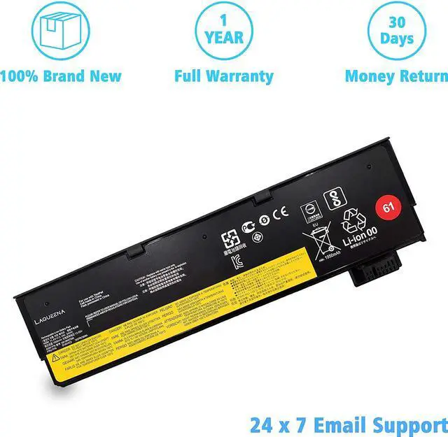 Alt view image 6 of 6 - Laqueena SB10K97580 01AV422 01AV423 Laptop Battery Compatible with Lenovo ThinkPad A475 A485 T470 T570 T480 T580 P51S P52S TP25 Series 01AV424 01AV452 01AV490 SB10K97579 SB10K97597 61 11.4V 24WH