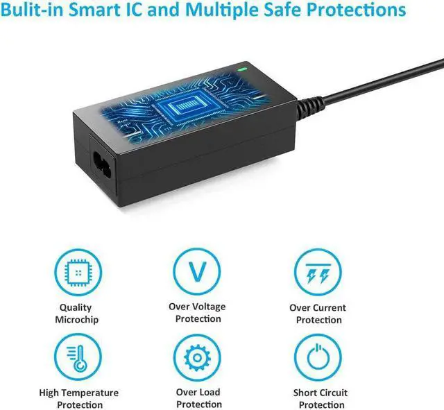 Alt view image 5 of 7 - Belker 45W Universal Laptop Charger with 11 Tips | AC Adapter for Dell Hp Acer Asus Lenovo Samsung Gateway Toshiba Laptop Ultrabooks Chormebooks Power Supply Cord