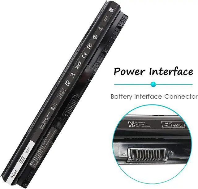 Alt view image 2 of 7 - LNOCCIY M5Y1K Laptop Battery for Dell Inspiron 3451 3452 3458 3551 3558 5451 5458 5551 5555 5558 5755 5758 Vostro 3458 3558 Fits P/N: GXVJ3 HD4J0 K185W WKRJ2 VN3N0 453-BBBR-4 Cells 14.8V 2600mAh/40Wh