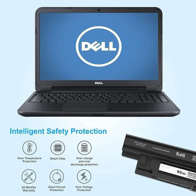 Alt view image 5 of 7 - MR90Y Battery 11.1V 65WH Dell,Replacement for Dell Inspiron M531R-5535 Battery,Dell M731R-5735 5748 5749 15r 5537 3440 5721 Dell 14 3000 Series 3421 Battery, Dell 15 3000 Series Battery