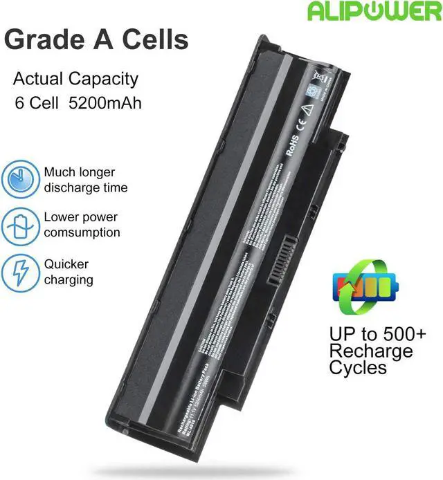 Alt view image 3 of 6 - Alipower 6-Cell Laptop Battery Replacement Compatible with Dell J1KND Inspiron 3520 15R N5010 N5110 N5030 N5040 N5050 17R N7010 N7110 14R N4010 N4110 M5040 Vostro 3420 3450 3550