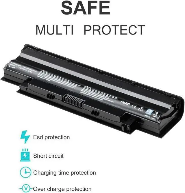 Alt view image 4 of 6 - Alipower 6-Cell Laptop Battery Replacement Compatible with Dell J1KND Inspiron 3520 15R N5010 N5110 N5030 N5040 N5050 17R N7010 N7110 14R N4010 N4110 M5040 Vostro 3420 3450 3550