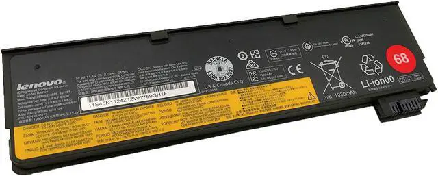 Alt view image 2 of 5 - Lenovo 24WH 68 Notebook Battery 0C52861 45N1124 45N1775 45N1126 45N1127 for Lenovo ThinkPad X240 X240S X250 X260 X270 T440 T440S T450 T450S T460 T460P T470P T550 T560 W550 L450 L460