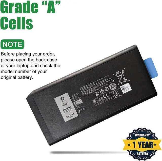 Alt view image 4 of 6 - JIAZIJIA CJ2K1 Laptop Battery Replacement for Dell Latitude 5404 7404 5414 7414 Rugged Extreme Series DKNKD X8VWF 4XKN5 5XT3V 05XT3V VCWGN 0VCHGN 09FN4 XN4KN XRJDF YGV51 453-BBBE 909H5 11.1V 65Wh