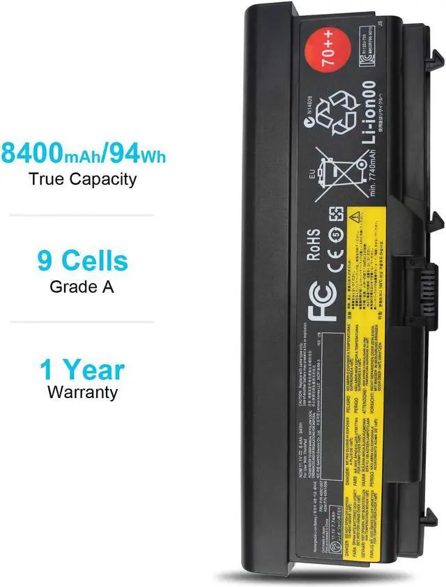 Alt view image 5 of 7 - 70++ 9 Cell 11.1V 94Wh Battery 0A36303 Compatible with Lenovo ThinkPad T430 T430i T410 T420 T420i T510 T520 T530 L412 L420 L430 L512 L520 L530 W510 W520 W530 0A36302 45N1001 45N1000 45N1010 45N1011