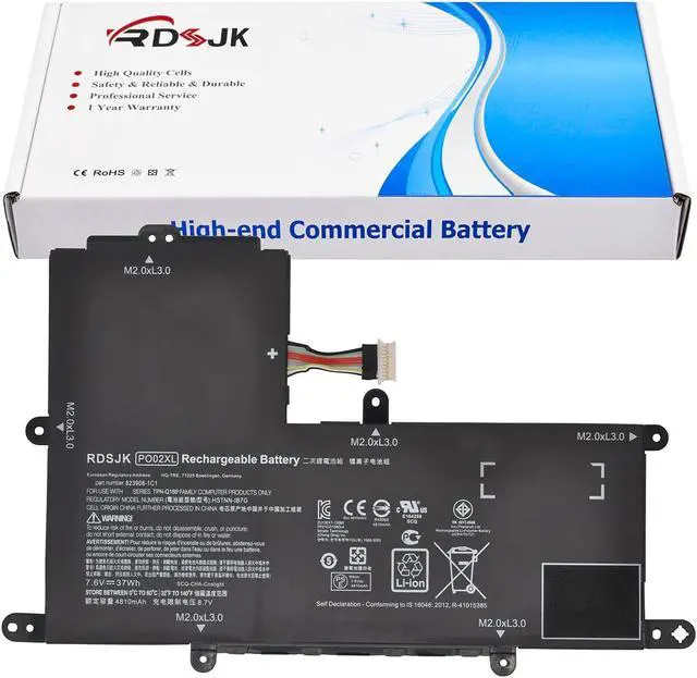 Main image of PO02XL Laptop Battery for HP Stream 11-R 11-R014WM 11-R010NR 11-Y 11-AH 11-AK 11-AH011WM Series P002XL 823908-1C1 824560-005 824536-850 HSTNN-IB7G HSTNN-DB7G TPN-Q166 823908-2C1 PO02037XL-PL 7.6V 37Wh