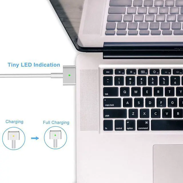 Alt view image 6 of 7 - Compatible for Mac Book Pro Charger with Cord - Replacement Magnetic 60W T-Tip Charger , Universal Power Adapter Compatible for 13-in Mac Book Air/Mac Book Charger with Retina Display(After 2012