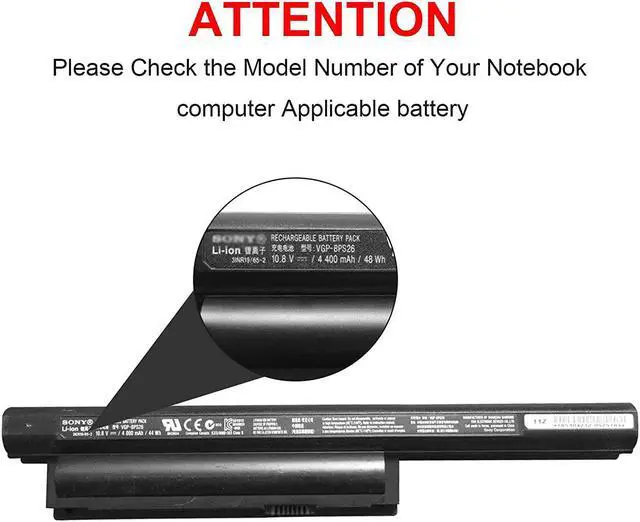 Alt view image 6 of 7 - BPS26 New Laptop Battery fit Sony VAIO VGP-BPS26 VGP-BPL26 VGP-BPS26A PCG-61A12L PCG-61A13L PCG-61A14L PCG-71713L PCG-71912L PCG-71913L -Futurebatt