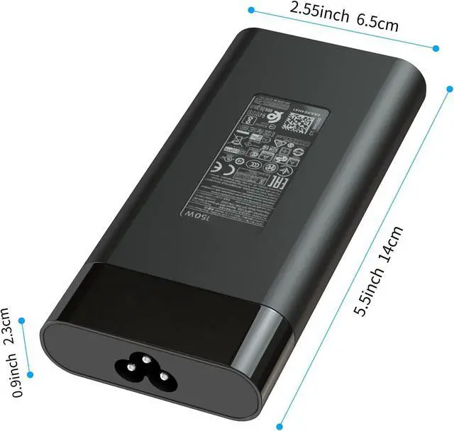 Alt view image 6 of 6 - 150W AC Charger Fit for HP Zbook 15 G3 G4 G5 G6 ZBook Studio G3 G4 G5 G6 G7 G8 OMEN by 15 17 Pavilion Gaming 15 17 TPN-CA11 TPN-DA09 Laptop Power Adapter Supply