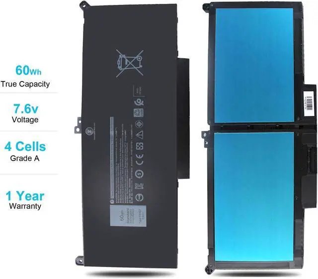 Alt view image 4 of 7 - Emanjor 60Wh Type F3YGT DM3WC Battery Replacement for Dell Latitude 7480 7490 7280 7290 7380 7390 2X39G DM6WC 451-BBYE 453-BBCF KG7VF P73G001 P73G002 P28S001 P28S002 P28S P73G 7.6V 4-Cell