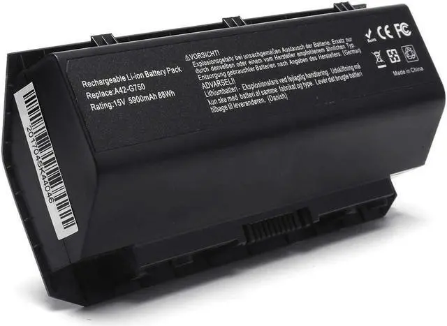 Main image of 8-Cell A42-G750 Laptop Battery for ASUS G750 G750J G750JH G750JM G750JS G750JW G750JX G750JZ G750Y47 X551M JX-BL, ROG GX800VH G752 Series 0B110-00200000M, 15V 88WH -12 Months Warranty