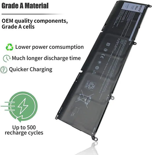 Alt view image 4 of 7 - 86Wh 69KF2 Laptop Battery Compatible with Dell XPS 15 9500 Precision 5550 Alienware M15 R3 R4 M17 R3 R4 Series Notebook 8FCTC P8P1P DVG8M 70N2F M59JH [11.4V 86Wh 6-Cell]
