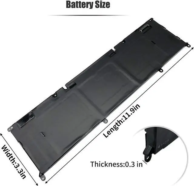 Alt view image 6 of 7 - 86Wh 69KF2 Laptop Battery Compatible with Dell XPS 15 9500 Precision 5550 Alienware M15 R3 R4 M17 R3 R4 Series Notebook 8FCTC P8P1P DVG8M 70N2F M59JH [11.4V 86Wh 6-Cell]