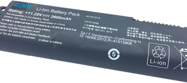 Alt view image 4 of 7 - EBKK 2600mah A31N1519 Laptop Battery for Asus X540 Series,Asus X540LA X540LJ X540SA Series,Asus X540SC X540YA Series, Asus X540S Series Laptop