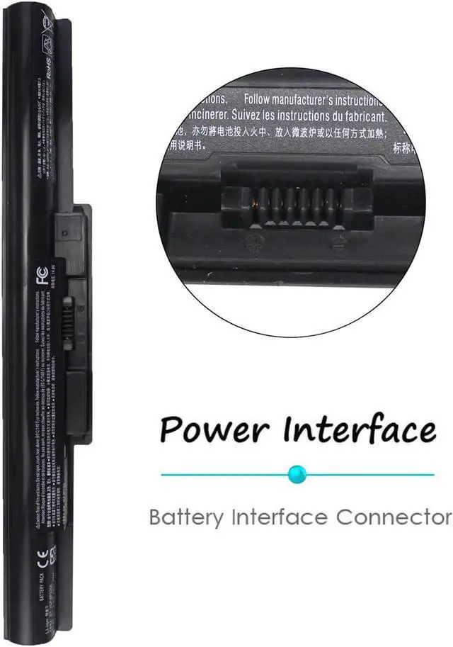 Alt view image 2 of 7 - LNOCCIY 4CELL VGP-BPS35 VGP-BPS35A New Laptop Battery for Sony Vaio 14E 15E Series Svf14215sc Svf142c29l Svf14215cxb Svf15216sc Svf15218sc Svf152a25t Svf1521a2e-14.8V 2670MAH/40WH
