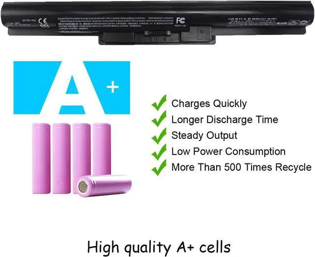 Alt view image 3 of 7 - LNOCCIY 4CELL VGP-BPS35 VGP-BPS35A New Laptop Battery for Sony Vaio 14E 15E Series Svf14215sc Svf142c29l Svf14215cxb Svf15216sc Svf15218sc Svf152a25t Svf1521a2e-14.8V 2670MAH/40WH