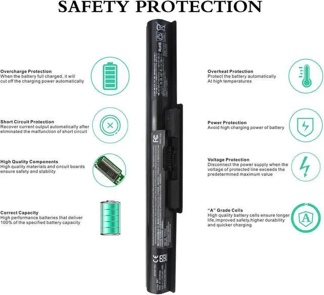 Alt view image 5 of 7 - LNOCCIY 4CELL VGP-BPS35 VGP-BPS35A New Laptop Battery for Sony Vaio 14E 15E Series Svf14215sc Svf142c29l Svf14215cxb Svf15216sc Svf15218sc Svf152a25t Svf1521a2e-14.8V 2670MAH/40WH