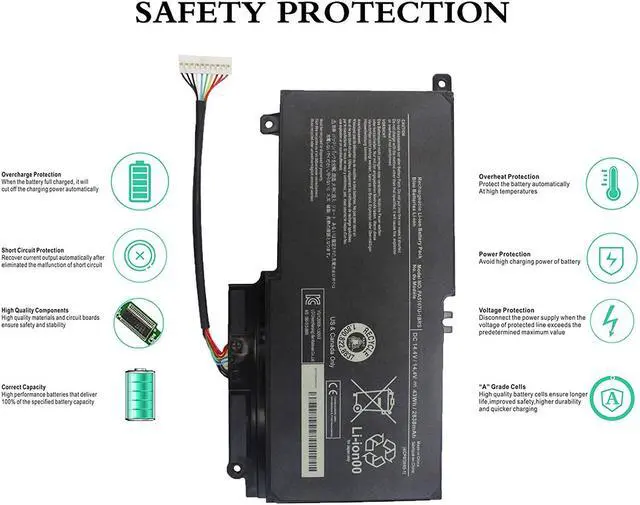 Alt view image 2 of 7 - LNOCCIY 14.4V 2838mAh Laptop Battery for Toshiba Satellite P55-a5312 P55-a5200 P55t-a5202 P55t-a5116 L55-a5226 S55-a5236 S55-a5275 S55-a5294 S55-a5295 PA5107U-1BRS P000573230