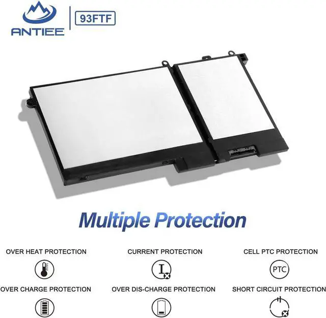 Alt view image 4 of 7 - ANTIEE 51Wh 93FTF Laptop Battery Replacement for Dell Latitude 5280 5480 5580 5590 5490 5288 5290 5488 E5280 E5480 E5580 E5490 E5590 E5290 Precision 15 3520 3530 Series D4CMT 4YFVG 83XPC 083XPC