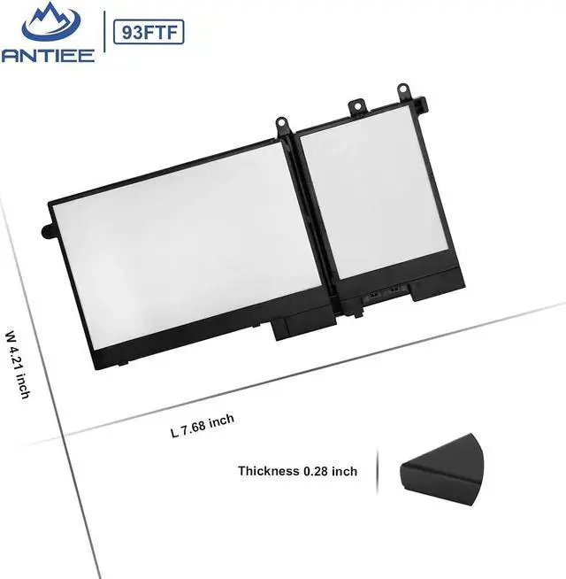 Alt view image 7 of 7 - ANTIEE 51Wh 93FTF Laptop Battery Replacement for Dell Latitude 5280 5480 5580 5590 5490 5288 5290 5488 E5280 E5480 E5580 E5490 E5590 E5290 Precision 15 3520 3530 Series D4CMT 4YFVG 83XPC 083XPC