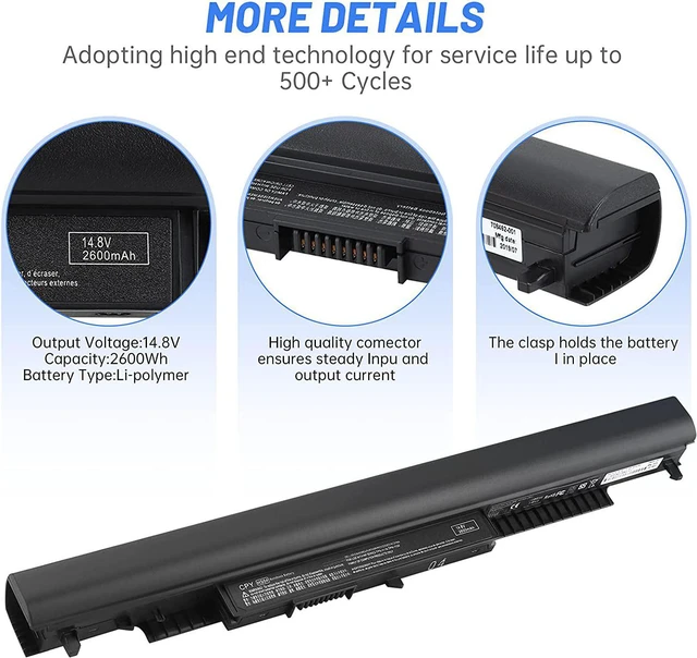 Alt view image 4 of 7 - TG Notebook Battery HS04 HS03 for HP 240 245 246 250 255 256 G4, HP Notebook 14 15, HP 807956-001 807957-001 807612-421 HSTNN-LB6U HSTNN-LB6V N2L85AA 807611-421 807611-131