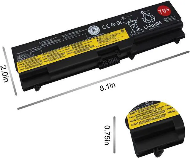 Alt view image 4 of 6 - T430 Laptop Battery for Lenovo ThinkPad W530 W530i W520 W510 T410 T420 T420i T510 T520 T530 L412 L420 L430 L512 L520 L530 0A36303 45N1001 0A36302 42T4791 45N1011 45N1005 42T4235