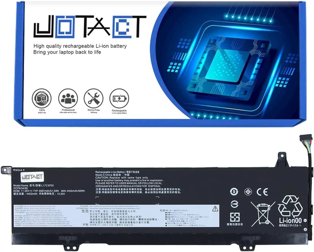 Main image of JOTACT L17C3PE0 (11.25V 51.5W/4587mAh 3-Cell) Laptop Battery Compatible with Lenovo Yoga 730-15IKB 730-15IWL Series Notebook L17L3PE0 5B10Q39196 5B10Q39197