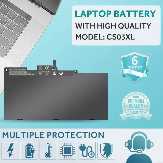 Alt view image 3 of 6 - CS03XL Battery for HP Elitebook 745 755 840 848 850 G3 G4, ZBook 15u G3 G4 Laptop, P/N: HSTNN-UB6S HSTNN-IB6Y 800231-141 800513-001 800231-1C1 CS03046XL