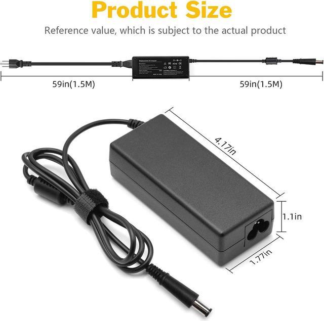 Alt view image 2 of 7 - 65W AC Adapter Laptop Charger for HP Pavilion G7 G6 G4 DV7 DV6 DV5 DV4 DM4 Probook 4530s 4540s 430 440 640 645 G1 EliteBook 820 840 G2 2000-2D19WM 2000-2A20NR Hp Compaq CQ57 CQ56 CQ60 CQ61 Power Cord