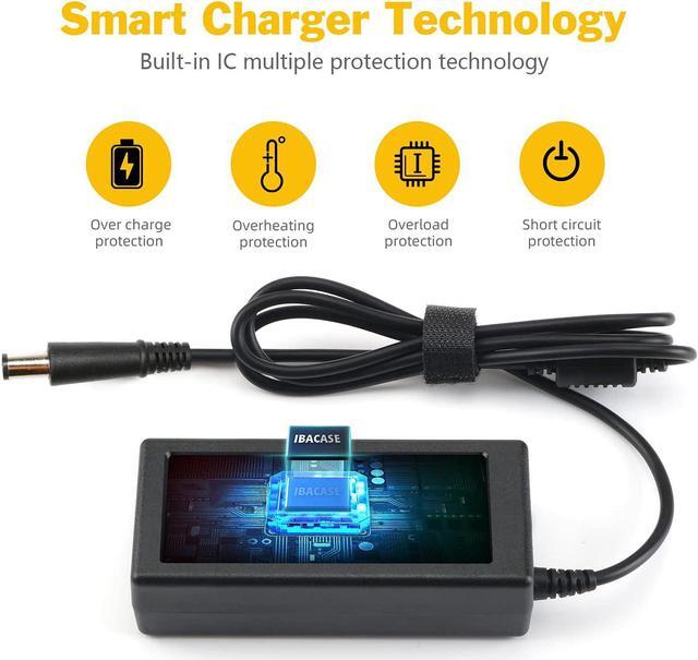Alt view image 3 of 7 - 65W AC Adapter Laptop Charger for HP Pavilion G7 G6 G4 DV7 DV6 DV5 DV4 DM4 Probook 4530s 4540s 430 440 640 645 G1 EliteBook 820 840 G2 2000-2D19WM 2000-2A20NR Hp Compaq CQ57 CQ56 CQ60 CQ61 Power Cord