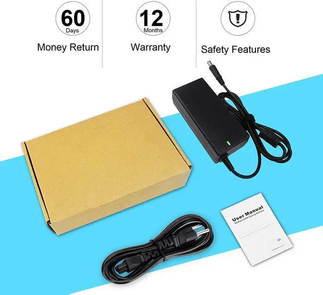 Alt view image 6 of 6 - 19.5V 3.34A AC Adapter Charger for Dell Chromebook 11 3180 3189 3120 Inspiron 15 3520 3521 3531 3541 3542 3543 3537 15R 5520 5521 7520 N5110 N5040 N5050 5547 P26E LA65NS2-01 - 12 Months Warranty