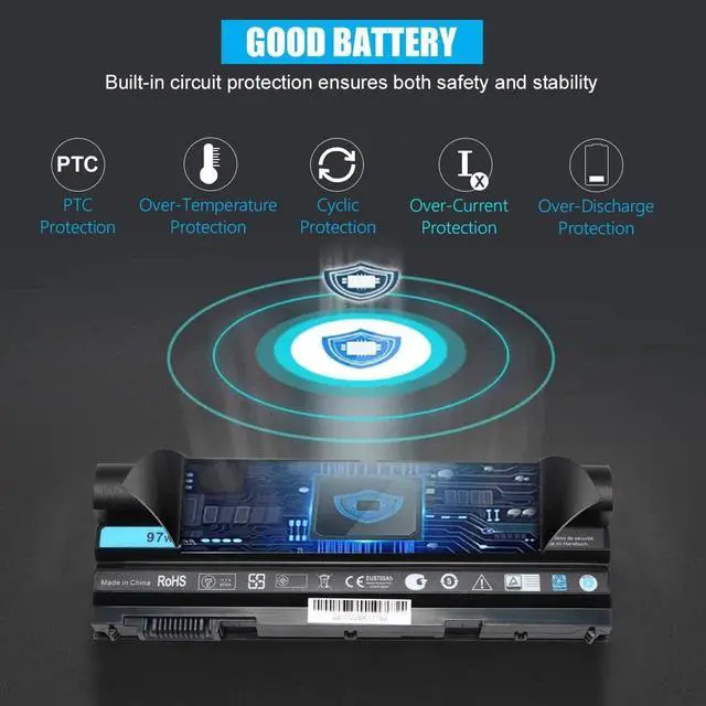 Alt view image 4 of 7 - 97Wh T54FJ New Laptop Battery for Dell Latitude E6420 E6430 E6440 E6540 E5530 E5520 E5420 E5430,Compatible P/N:312-1163 312-1242 M5Y0X HCJWT KJ321 NHXVW PRRRF T54F3 T54FJ X57F1