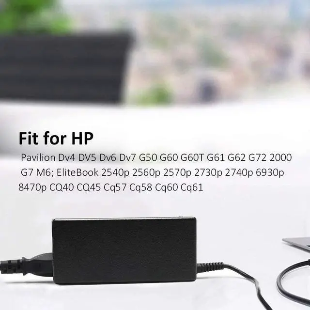 Alt view image 7 of 7 - 90W AC Adapter Laptop Charger for Hp Elitebook 8460p 8470p 8440p 8560p 8760p 8460w 8470w 8570w, HP Probook 4430s 4440s 4520s, HP Compaq 6730b 6530b 6560b 6570b, HP Presario 2210B 2510P CQ40 CQ45 Cq50