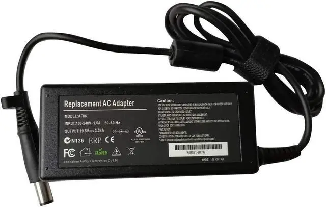 Alt view image 6 of 6 - New GHU Compatible with Dell Laptop AC Adapter Charger 65 W Watt 19.5v 3.34a LA65NS2-01 Compatible with 09RN2C 6TM1C HA65NS5-00 A065R039L 7.4mm Tip