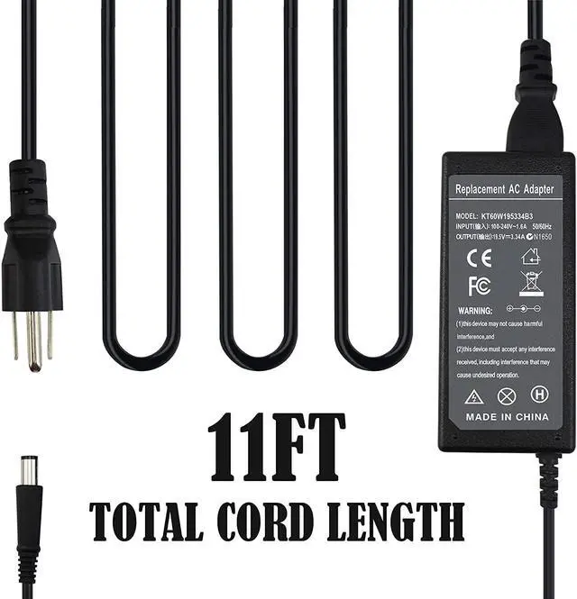 Alt view image 4 of 7 - 65W 19.5V 3.34A Laptop Charger for Dell Latitude E6410 E6420 E6430 E6440 E6540 E6500 E7240 E7250 E7440 E7450 E5440 E5470 Chromebook 11 3120 3180 3181 3189 LA65NM130 HA65NM130 Ac Adapter Power Supply